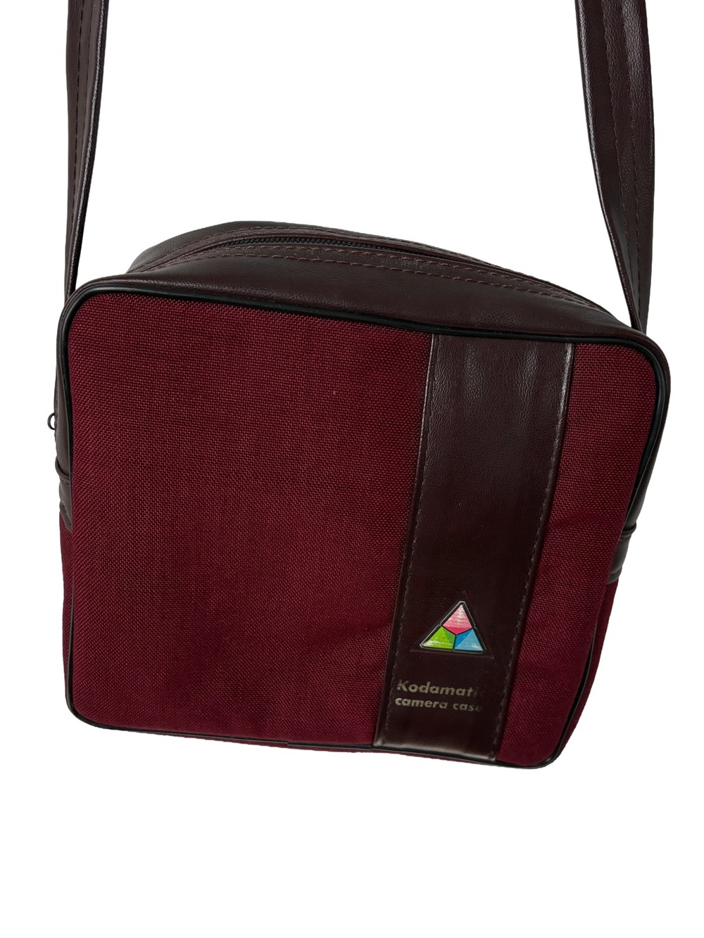 Vintage Kodak Kodamatic Camera Case Burgundy Retro Shoulder Bag
